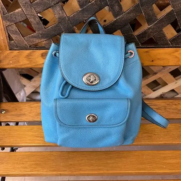 Coach | Bags | Coach Blue Mini Backpack | Poshmark display picture 1